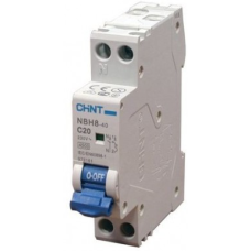 Interruptor automático magnetotérmico estrecho DPN 1 polo + neutro 10, 16, 20, 25 ó 40A (a elegir) CHINT